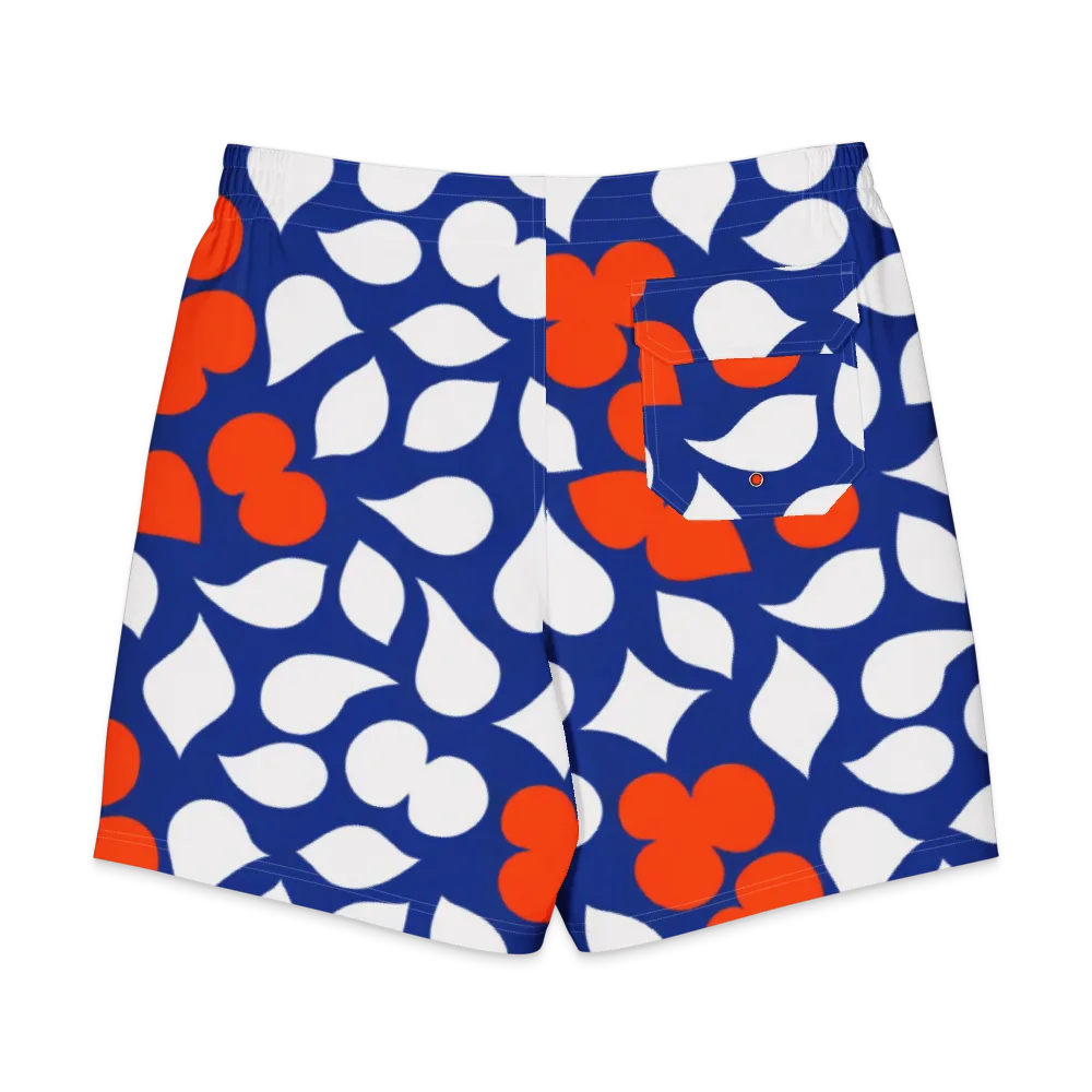Orange Blossom Static on Men's Board Shorts — Back