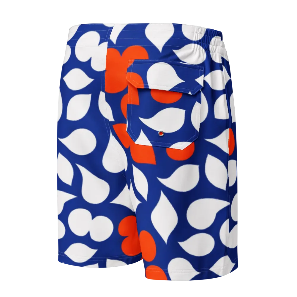 Orange Blossom Static on Men's Board Shorts — Back