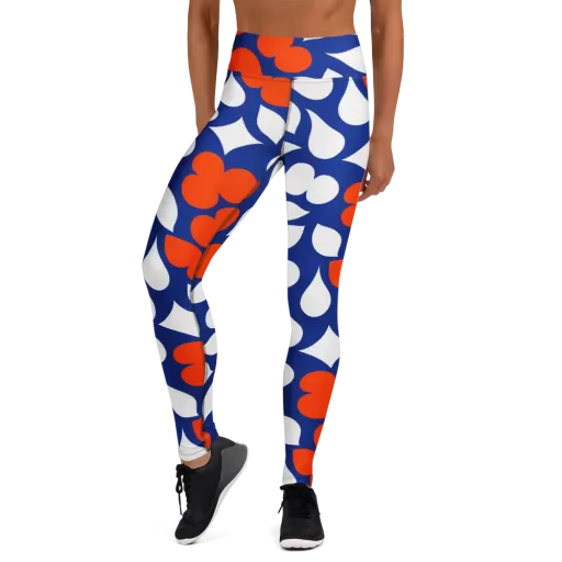 Orange Blossom Static on a Yoga Leggings