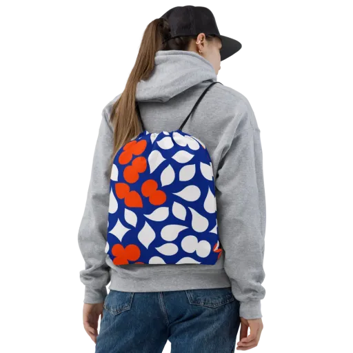 Orange Blossom Static on a Drawstring Bag