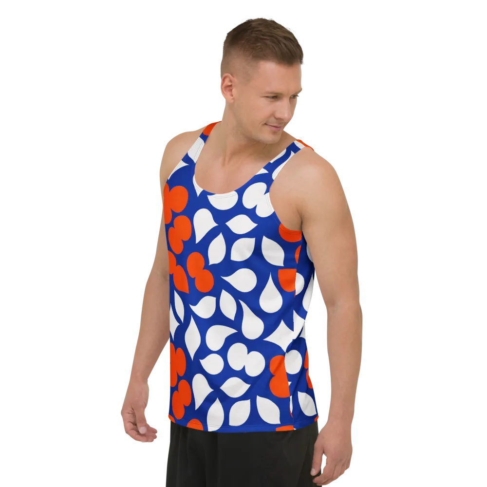 Orange Blossom Static on Men's Tank Top — Left Front