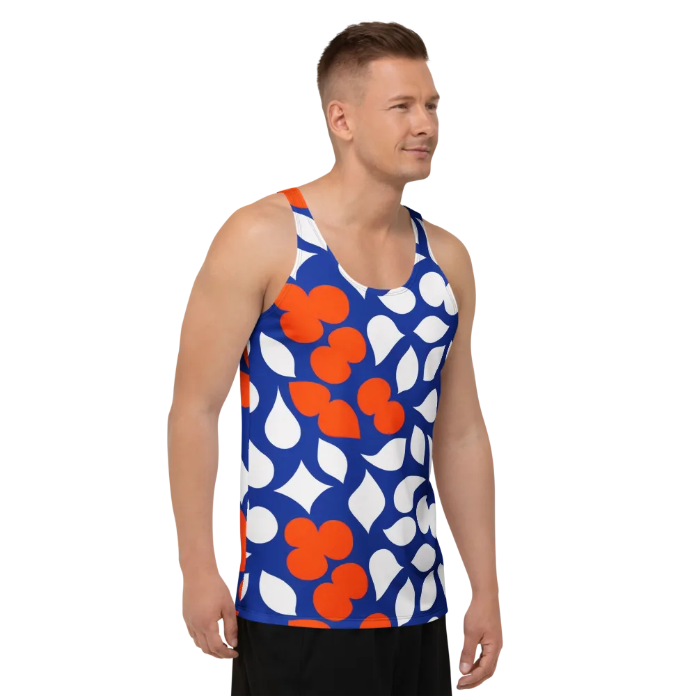 Orange Blossom Static on Men's Tank Top — Right Front