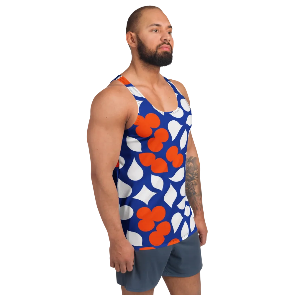 Orange Blossom Static on Men's Tank Top — Right Front