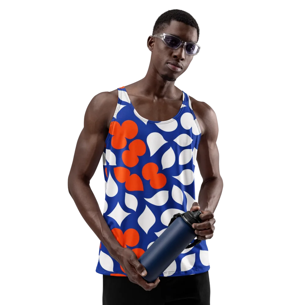 Orange Blossom Static on Men's Tank Top — Front