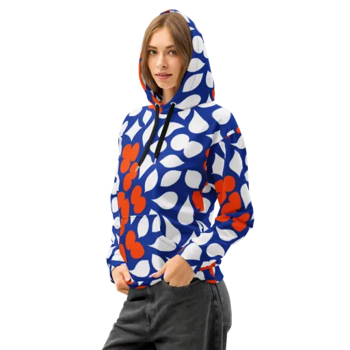 Orange Blossom Static on a Cotton Hoodie