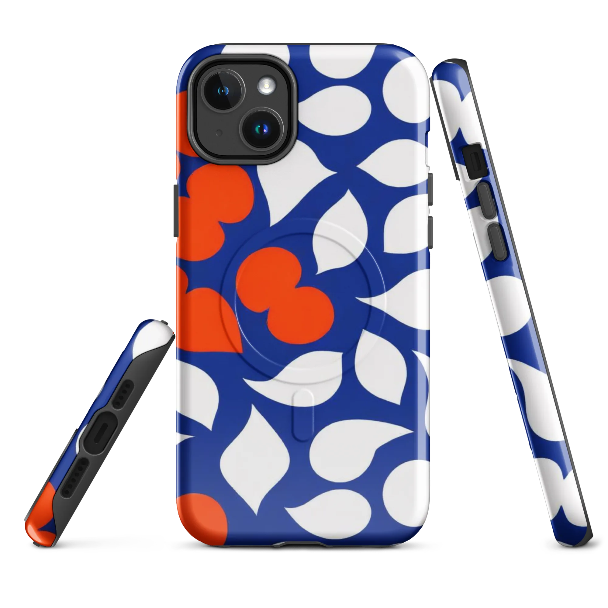 Orange Blossom Static on MagSafe Tough Case for iPhone® — Front
