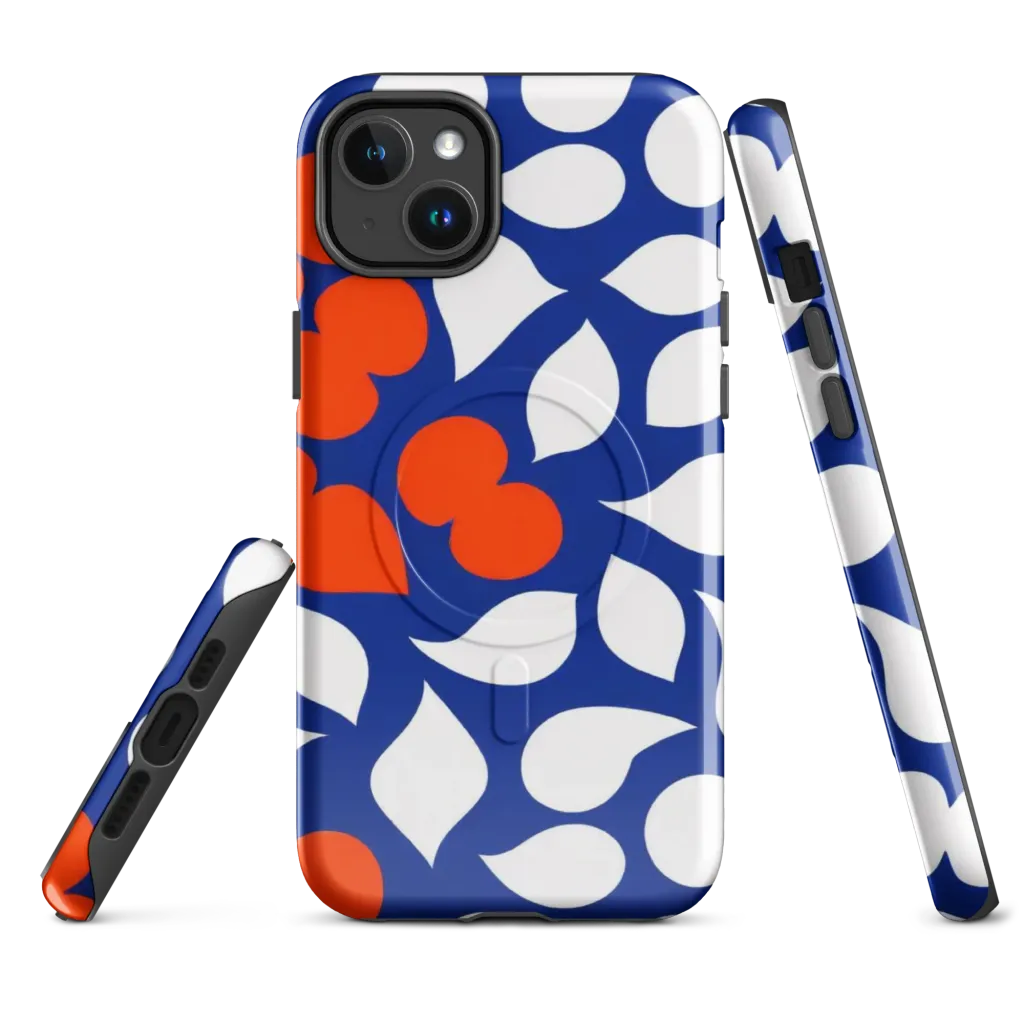 Orange Blossom Static on MagSafe Tough Case for iPhone® — Front