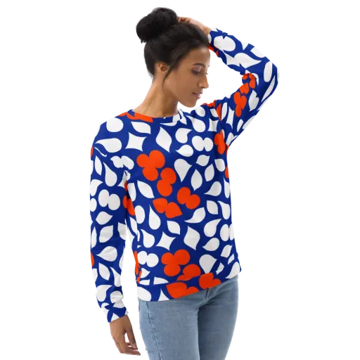 Orange Blossom Static on a Sweatshirt