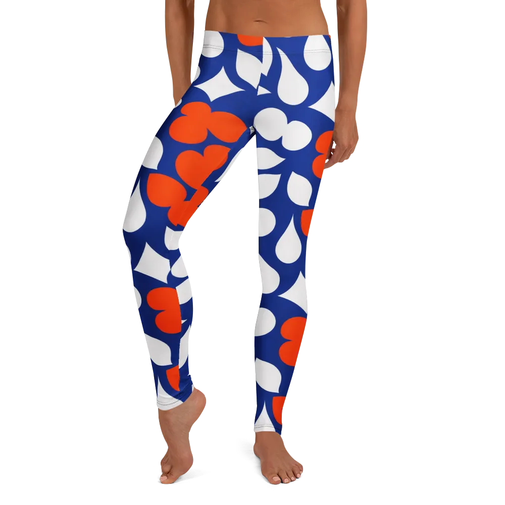 Orange Blossom Static on Leggings — Front