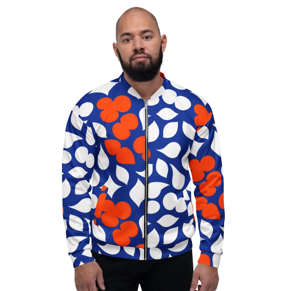 Orange Blossom Static on Bomber Jacket — Front