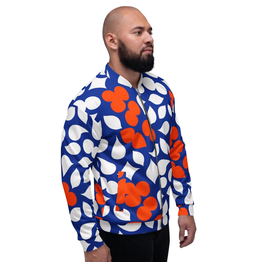 Orange Blossom Static on Bomber Jacket — Right