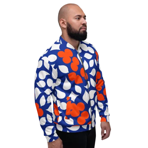 Orange Blossom Static on a Bomber Jacket