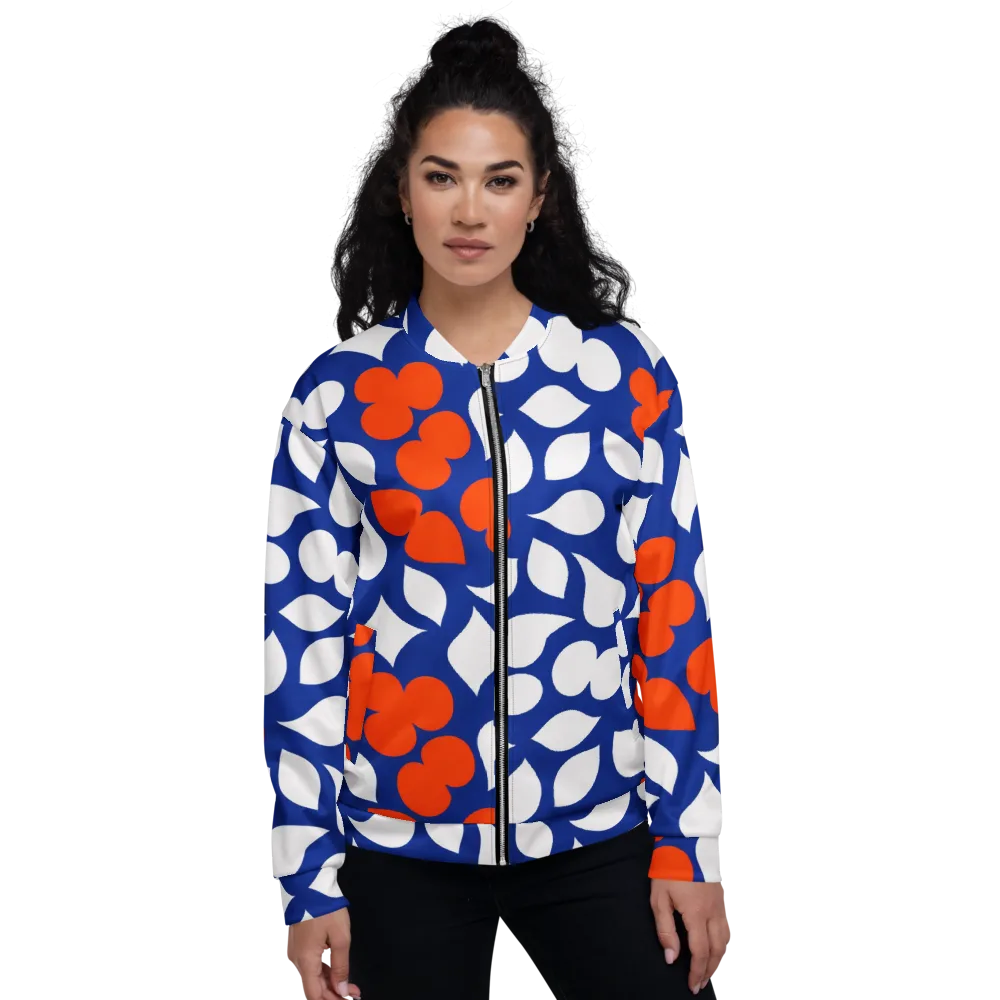 Orange Blossom Static on Bomber Jacket — Front