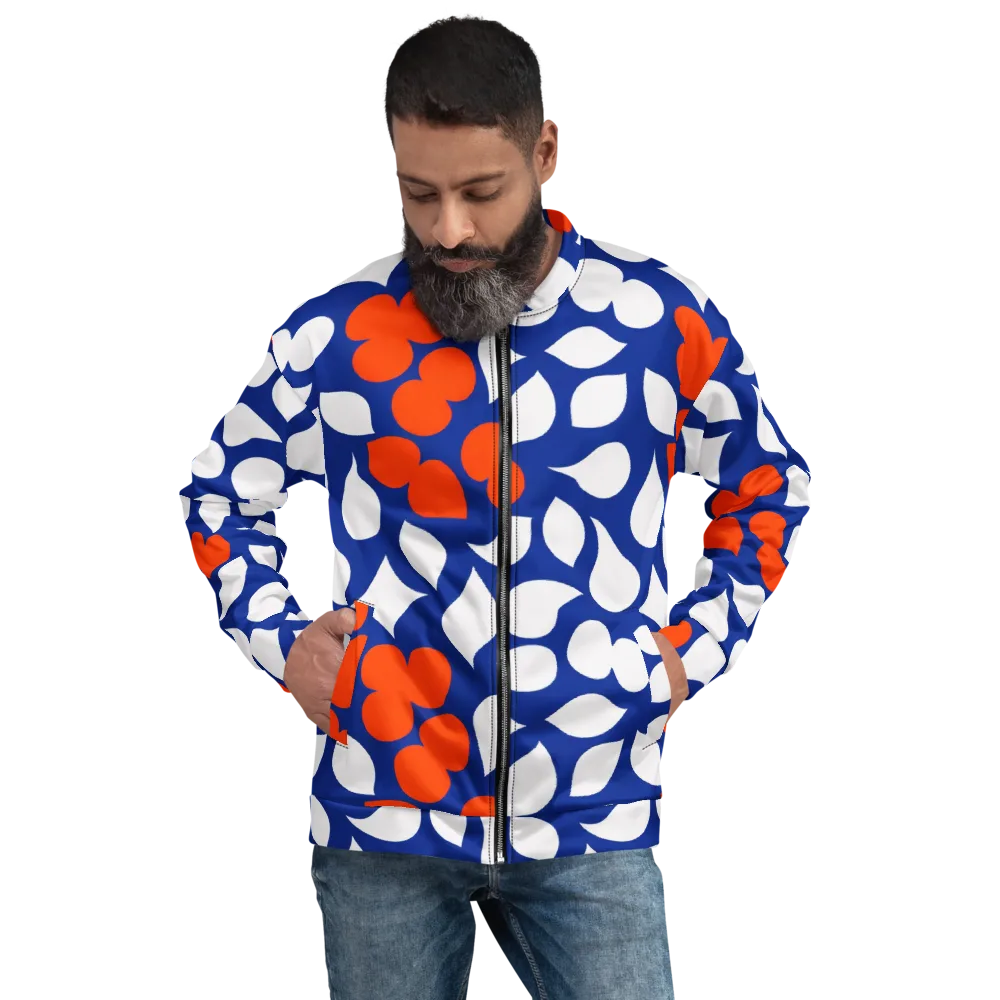 Orange Blossom Static on Bomber Jacket — Front