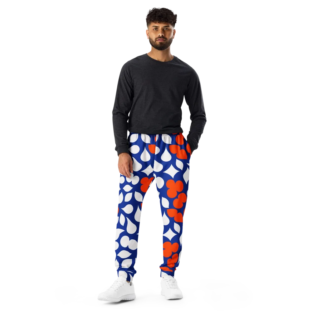 Orange Blossom Static on Men's Joggers — Front