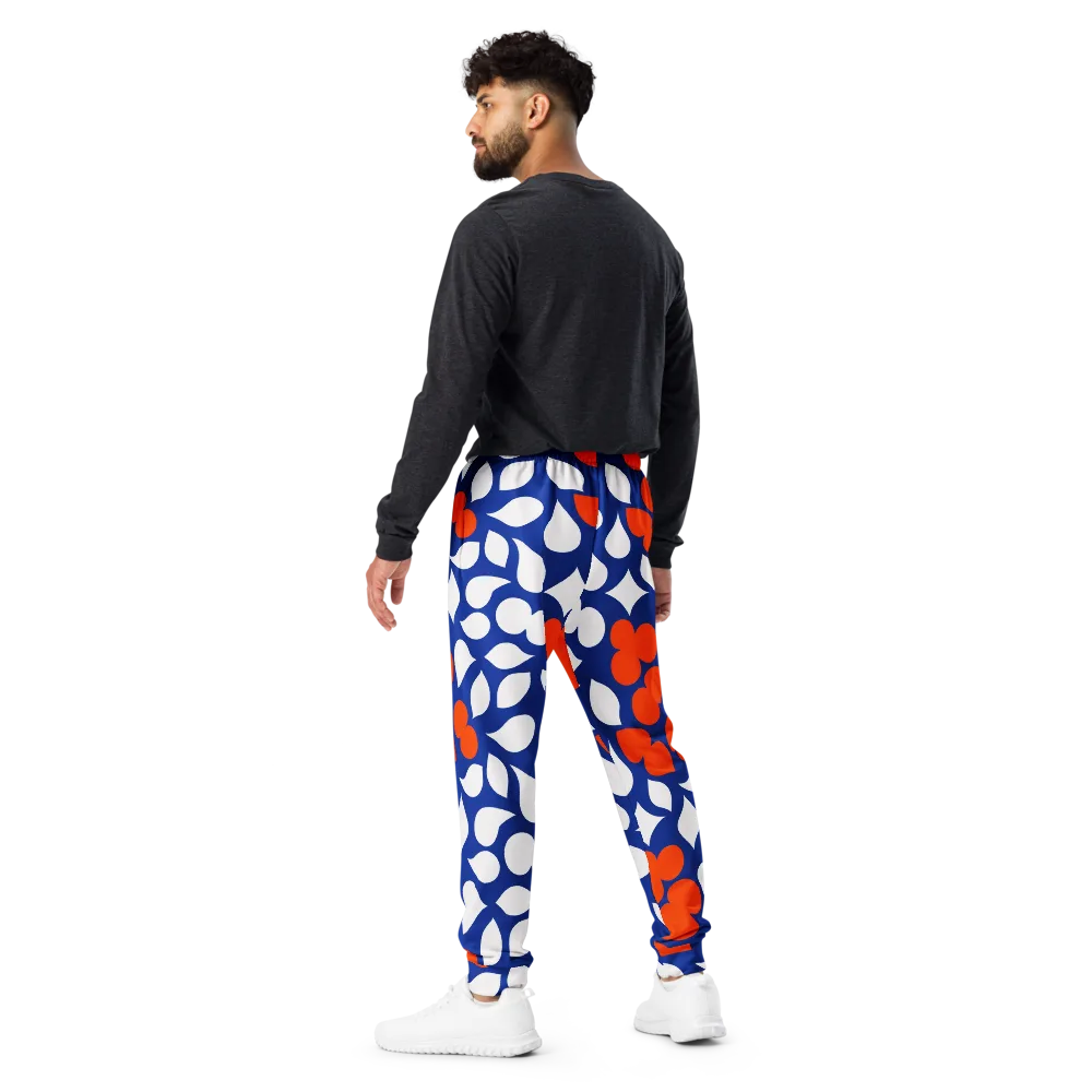 Orange Blossom Static on Men's Joggers — Back