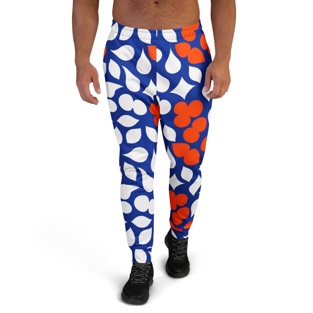 Orange Blossom Static on Men's Joggers — Front