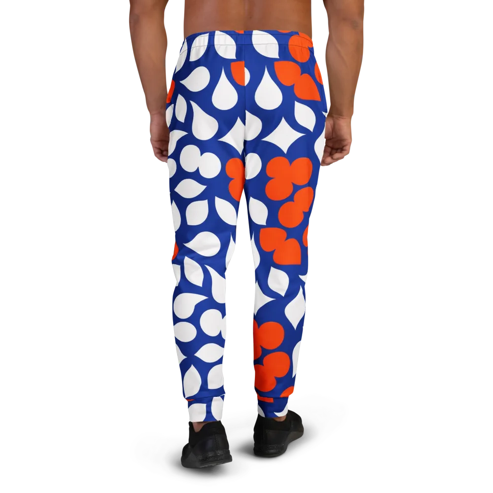 Orange Blossom Static on Men's Joggers — Back
