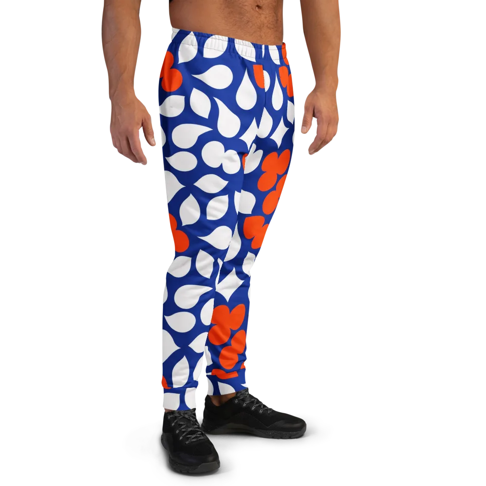 Orange Blossom Static on Men's Joggers — Right