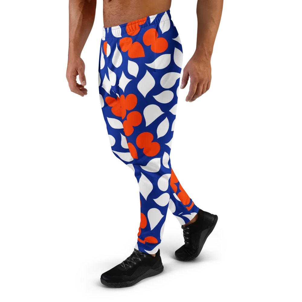 Orange Blossom Static on Men's Joggers — Left