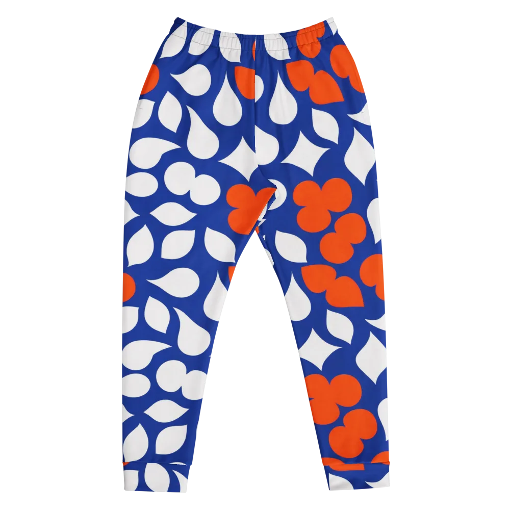Orange Blossom Static on Men's Joggers — Front