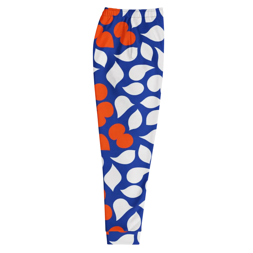 Orange Blossom Static on Men's Joggers — Right