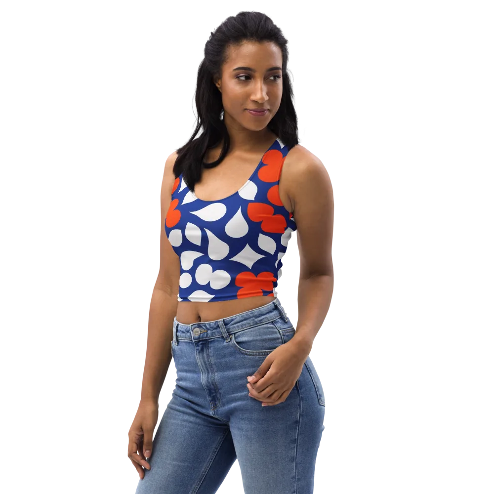 Orange Blossom Static on Crop Top — Left Front