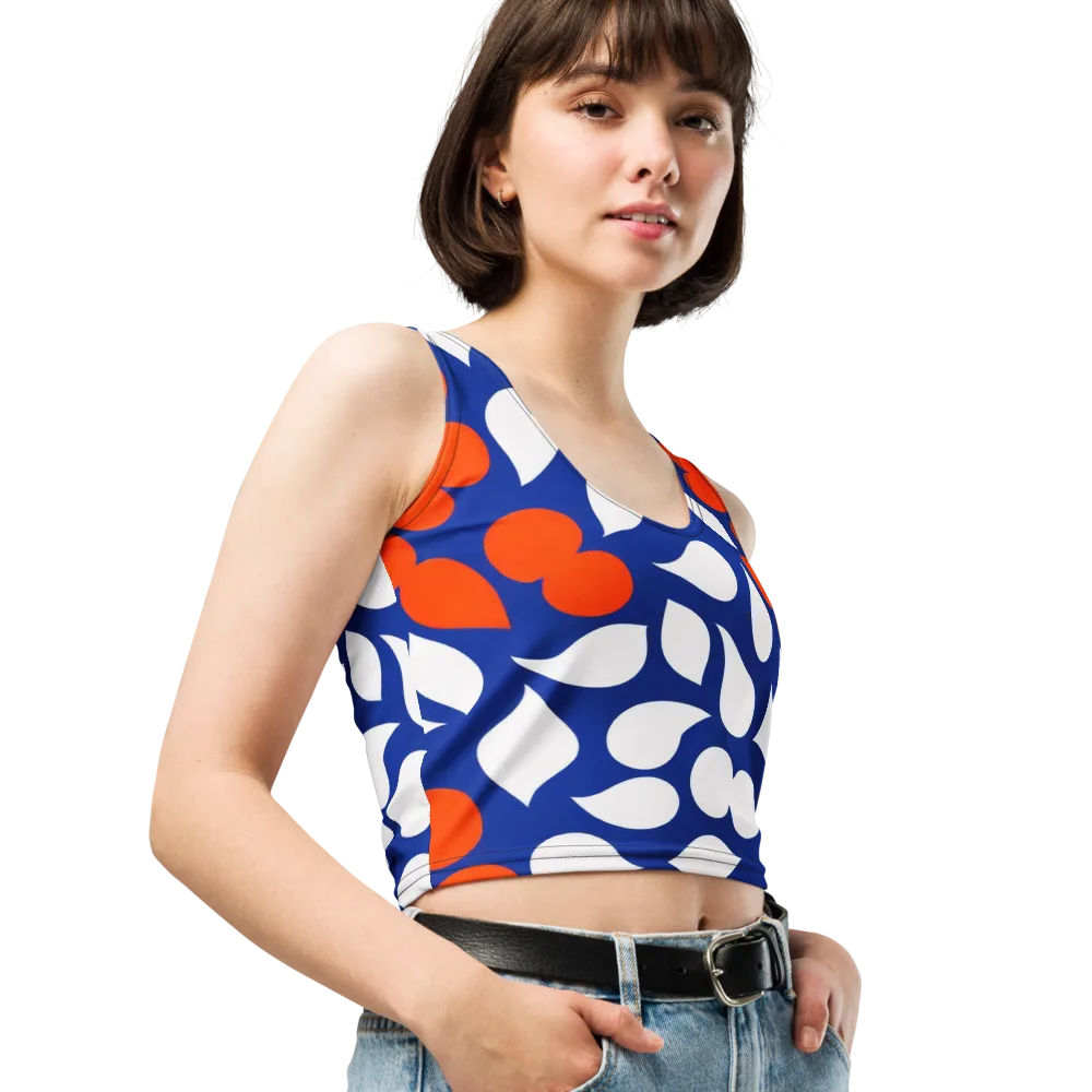 Orange Blossom Static on Crop Top — Right Front