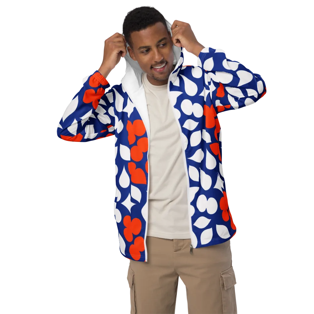 Orange Blossom Static on Men's Windbreaker — Front