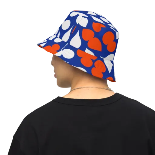 Orange Blossom Static on a Reversible Bucket Hat