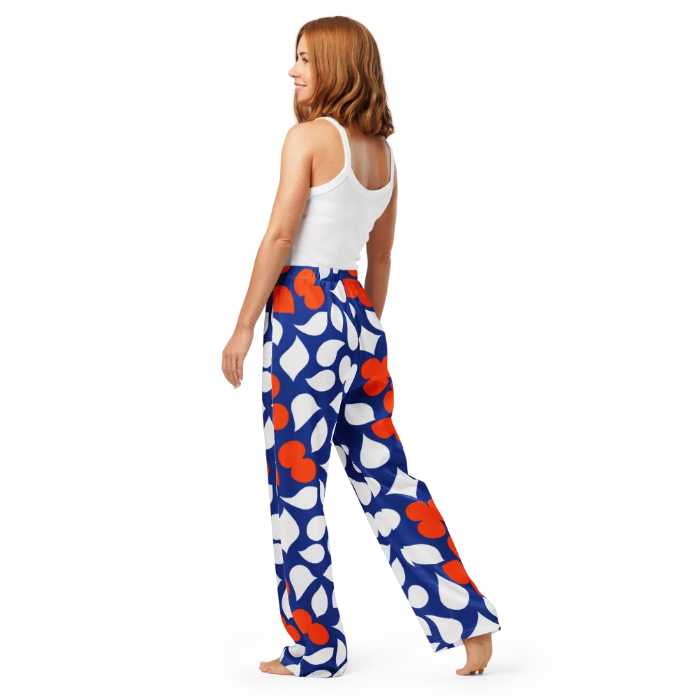 Orange Blossom Static on Women's Pajama Pants — Back