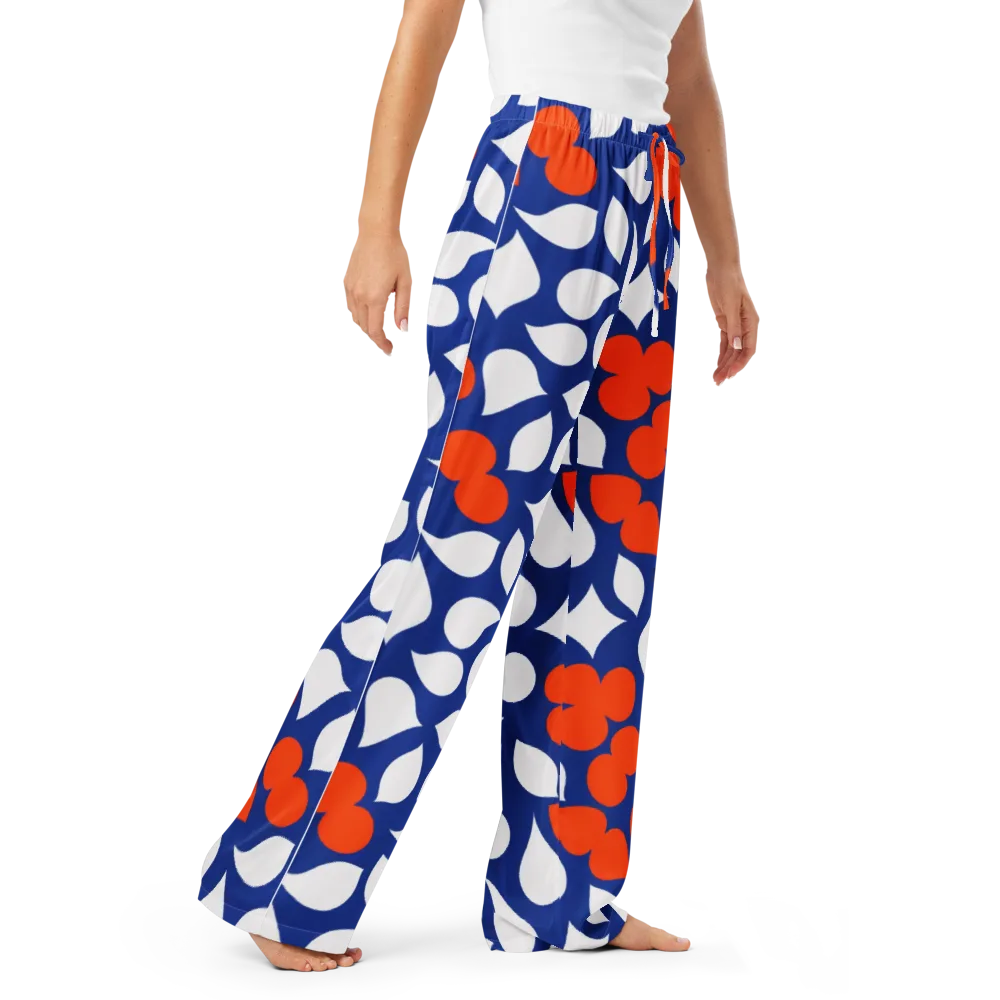 Orange Blossom Static on Women's Pajama Pants — Right Front