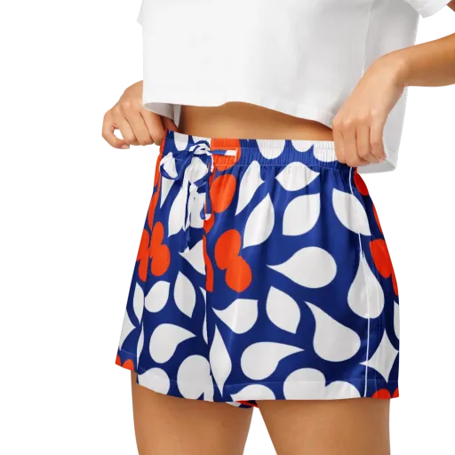 Orange Blossom Static on a Women's Pajama Shorts
