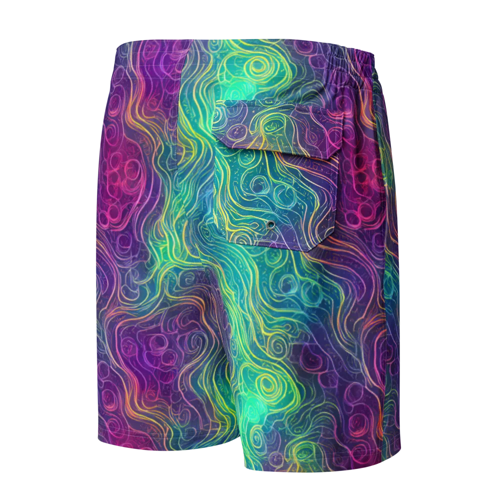 Chromatic Currents on Men's Board Shorts — Back