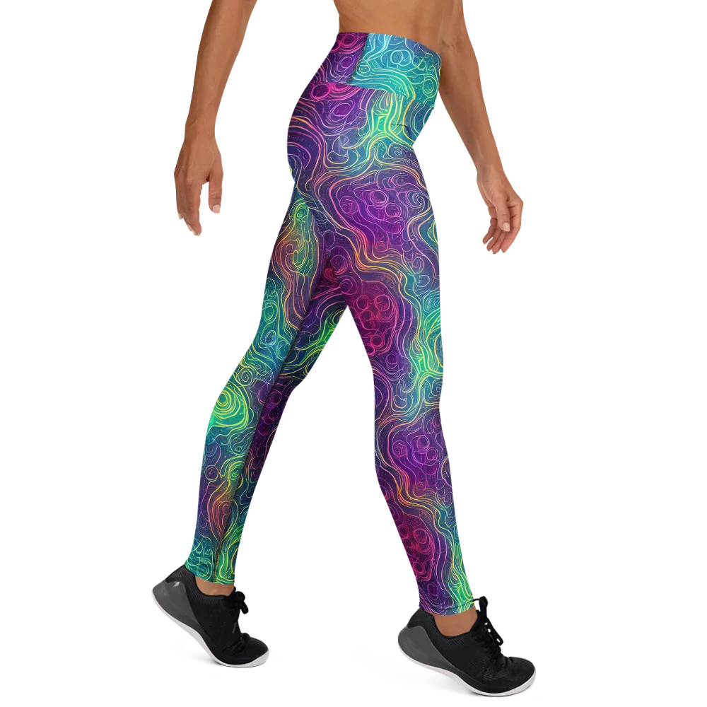 Chromatic Currents on Yoga Leggings — Right