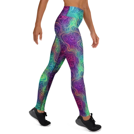 Chromatic Currents on a Yoga Leggings