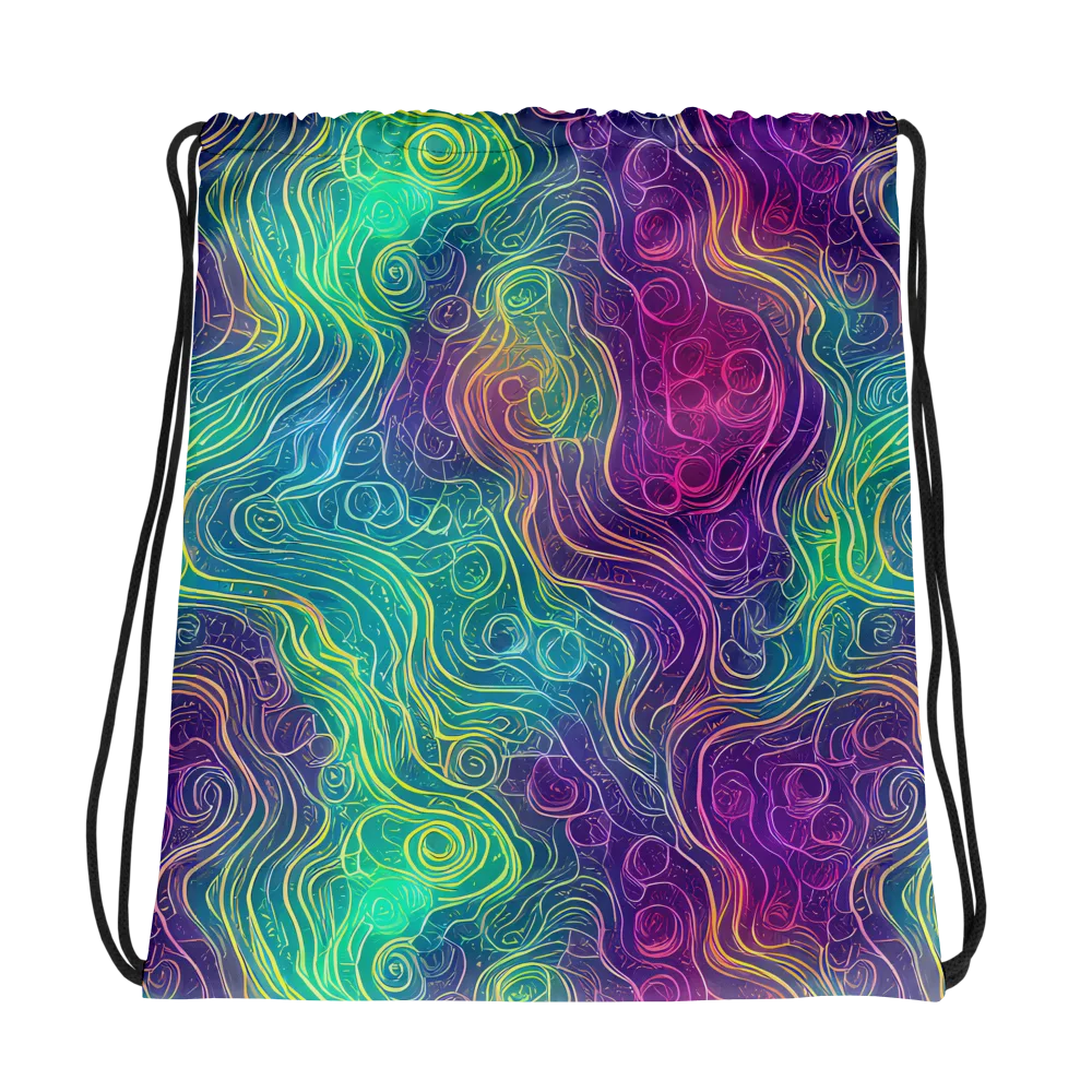 Chromatic Currents on Drawstring Bag — Photo