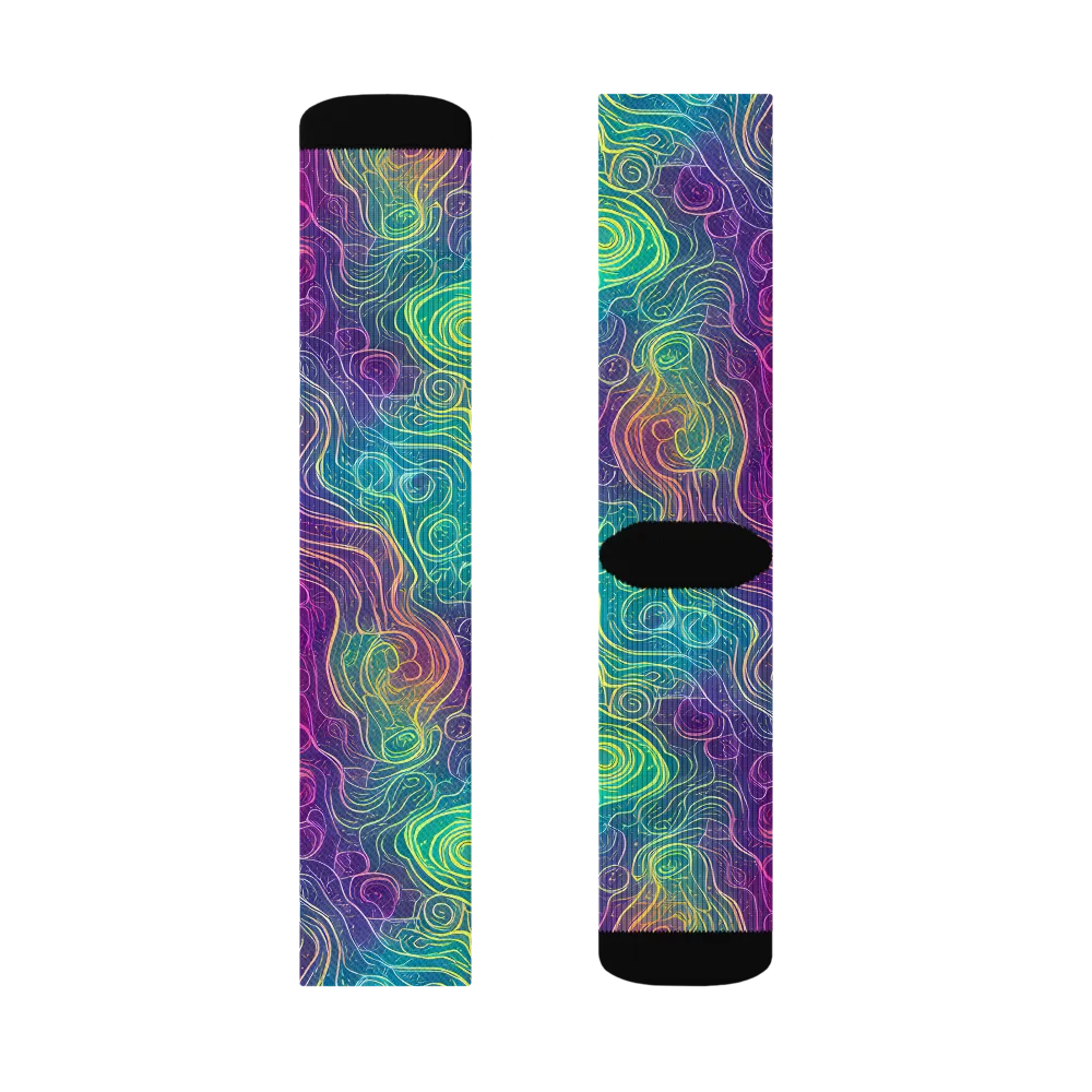 Chromatic Currents on Socks — Left Sock