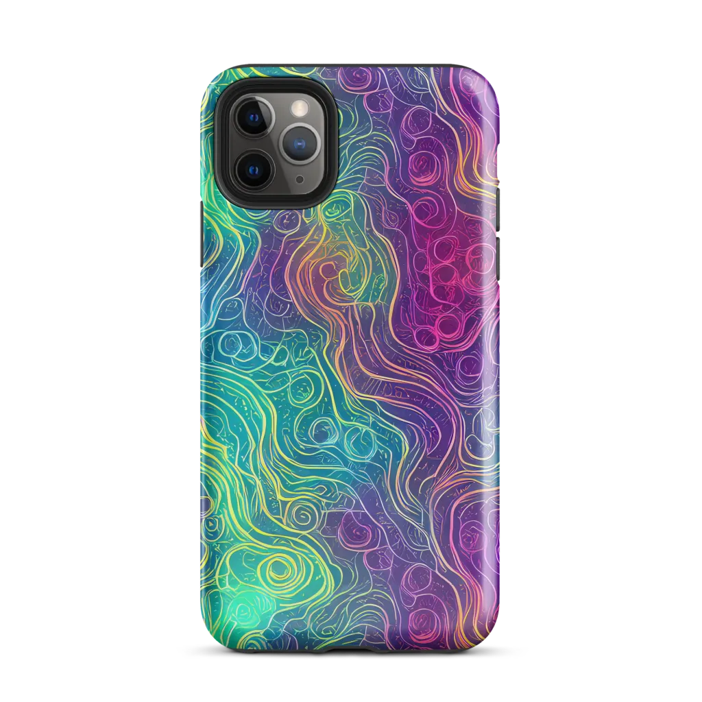 Chromatic Currents on Tough Case for iPhone® — Front