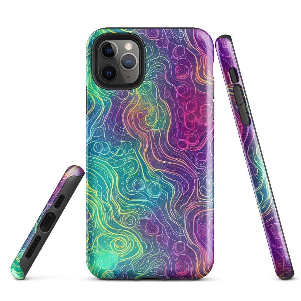Chromatic Currents on Tough Case for iPhone® — Front