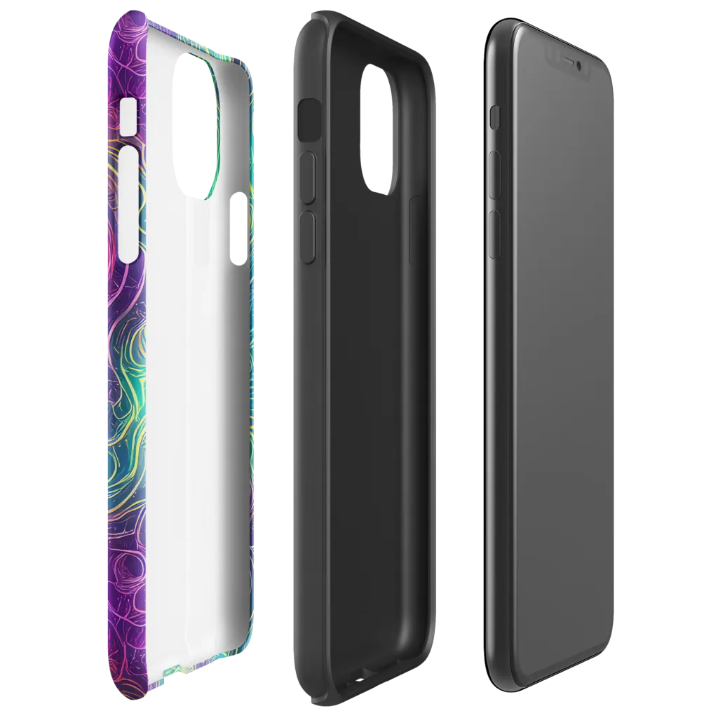 Chromatic Currents on Tough Case for iPhone® — Right