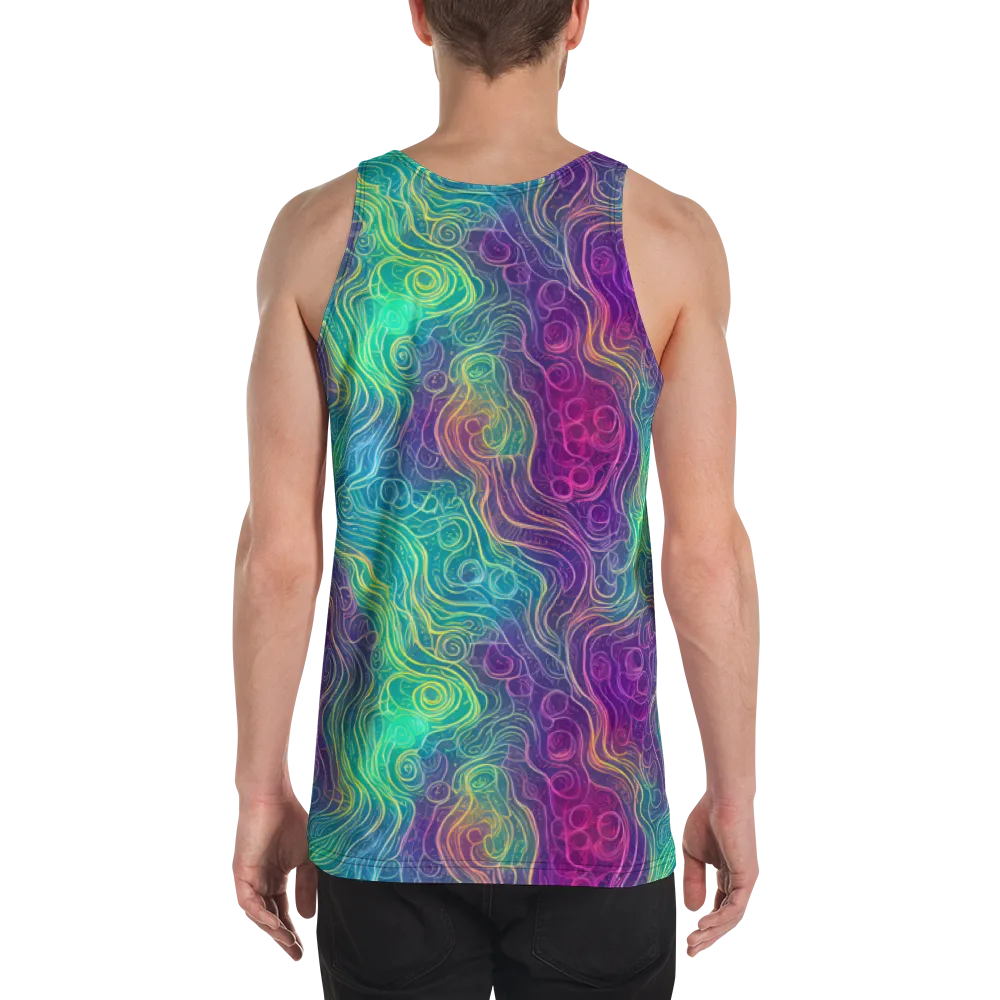 Chromatic Currents on Men's Tank Top — Back