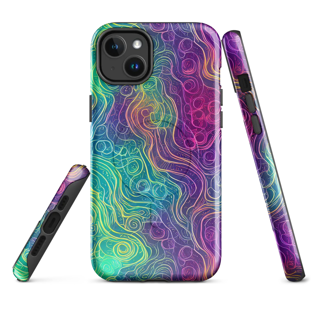 Chromatic Currents on MagSafe Tough Case for iPhone® — Front