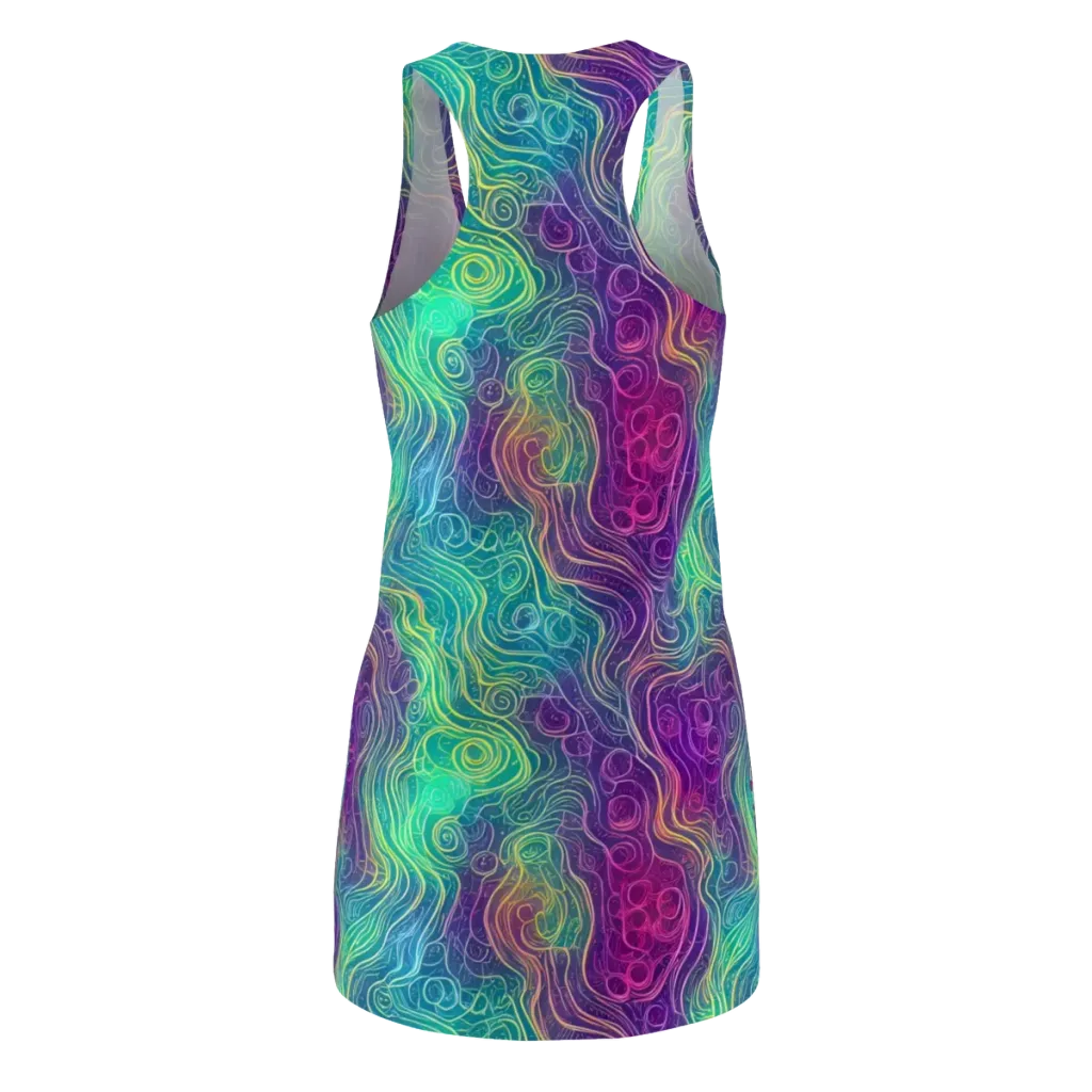 Chromatic Currents on Racerback Dress — Back