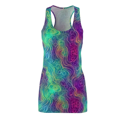 Chromatic Currents on a Racerback Dress