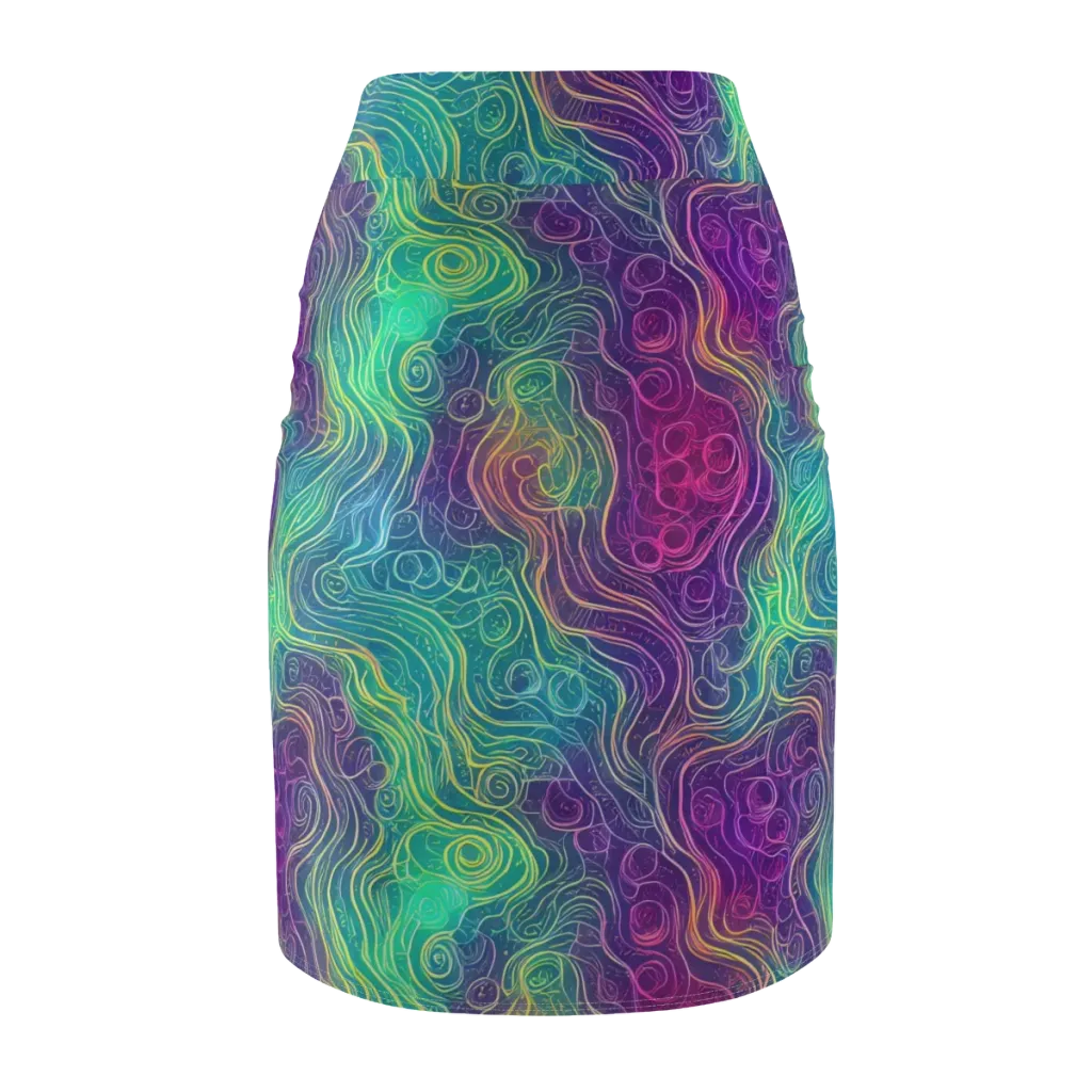 Chromatic Currents on Pencil Skirt — Back