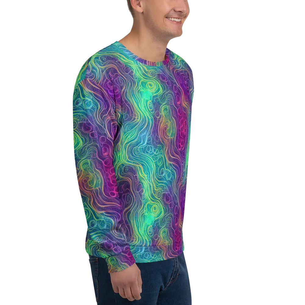 Chromatic Currents on Sweatshirt — Right Front