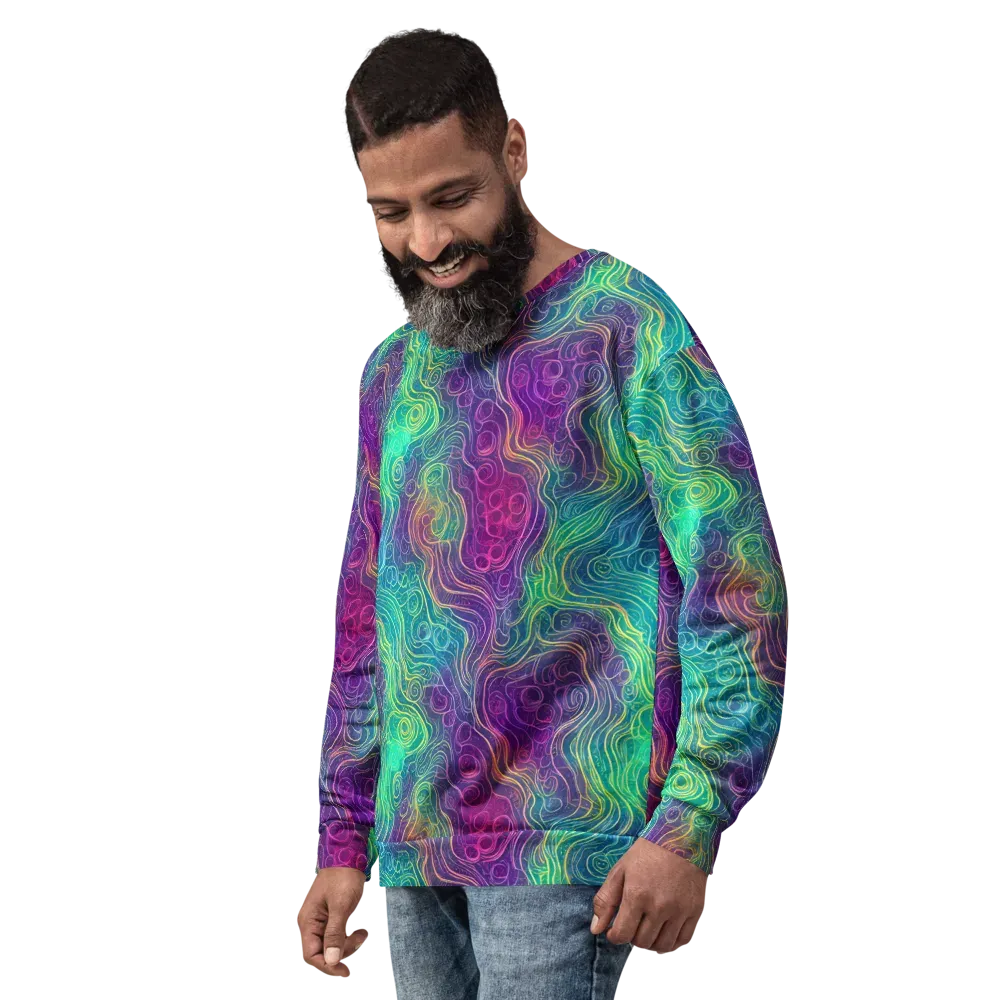 Chromatic Currents on Sweatshirt — Left Front