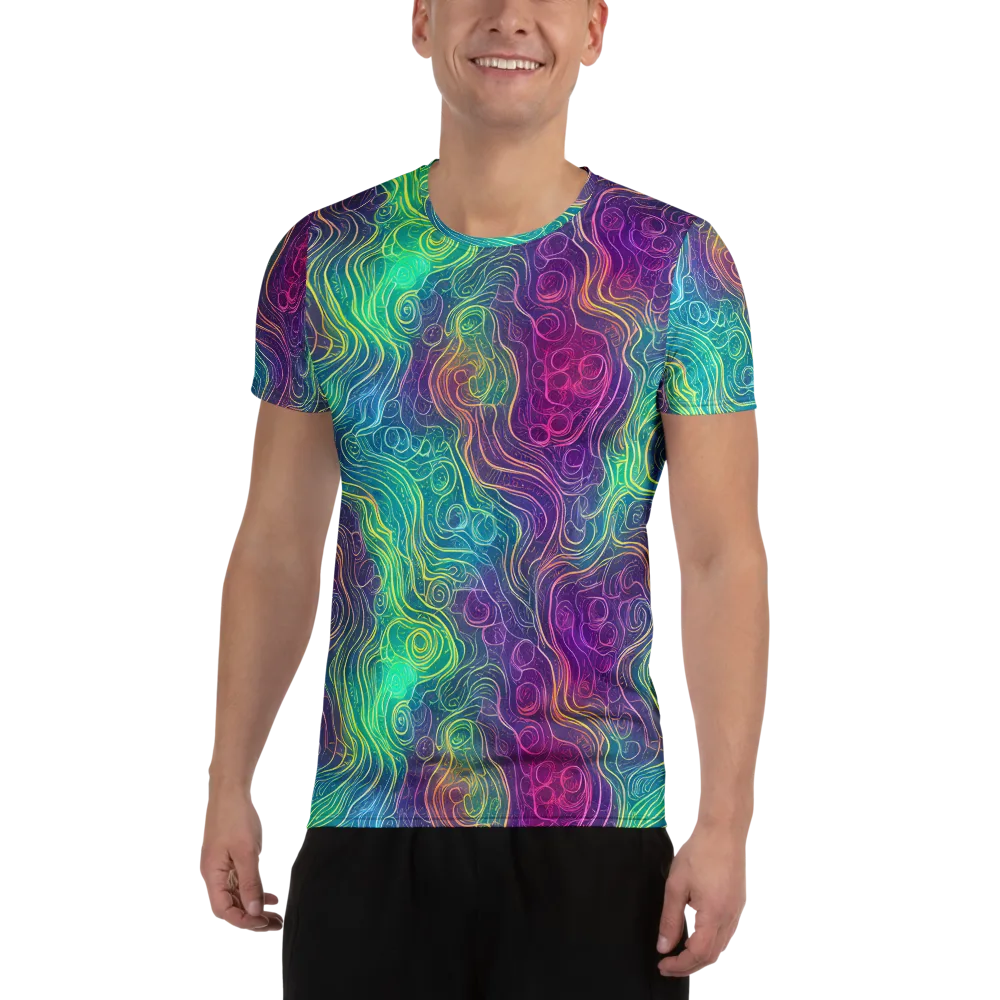 Chromatic Currents on Men's Athletic T-Shirt — Front