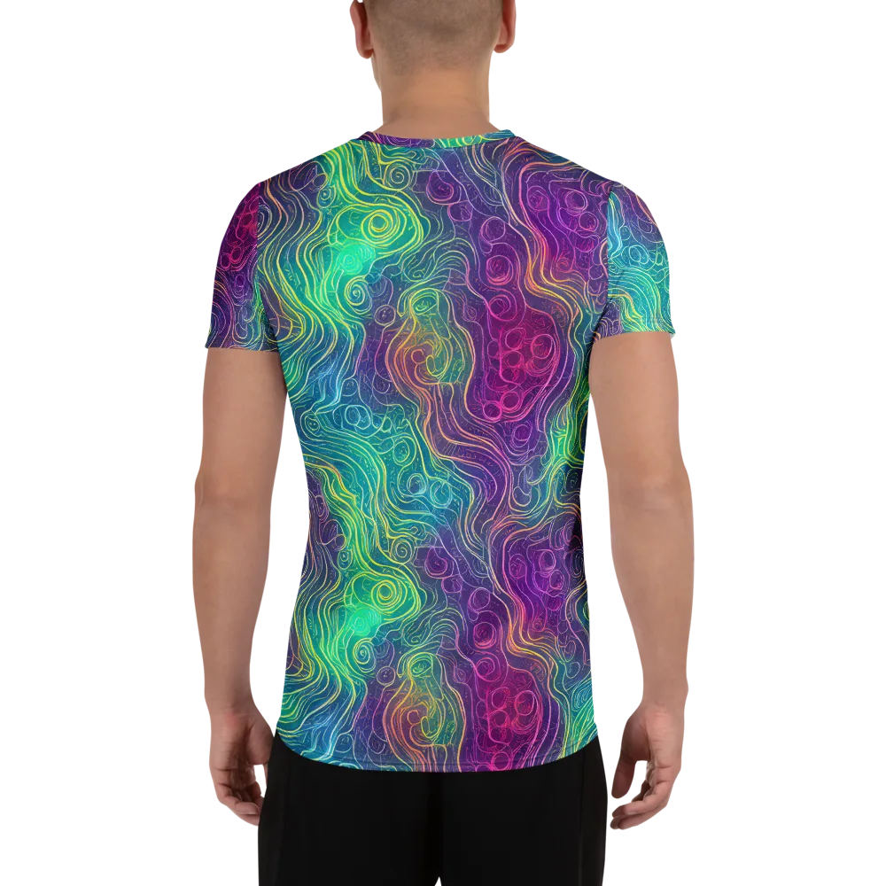 Chromatic Currents on Men's Athletic T-Shirt — Back